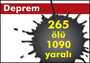 Deprem: 265 ölü 1090 yaralı